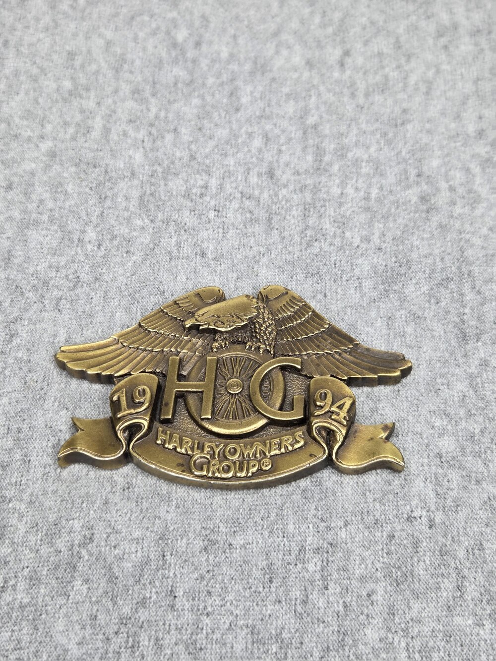Harley Owners Group HOG 1994 Eagle Medallion Brass In Appreciation - Picture 5 of 8